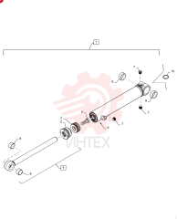LIFT CYLINDER,Double Acting, 34.9mm Rod, 370.1mm Stroke