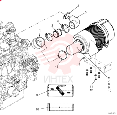 INTAKE AIR HOSE,60.30 mm ID, 88.90 mm ID x 160.50 mm, SAE J20 R4