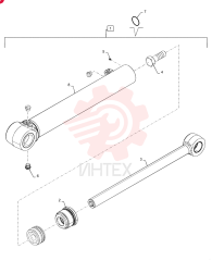 HYDRAULIC CYLINDER,Double Acting, 34.9mm Rod, 410mm Stroke