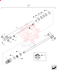 CYLINDER,Double Acting, 44.4mm Rod, 681mm Stroke 84543463