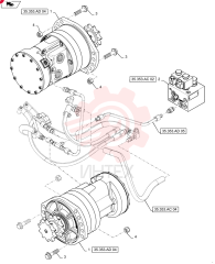 HYDRAULIC MOTOR,325CC 84565750 (2)