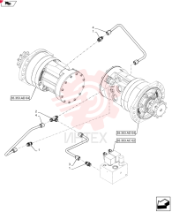HYD CONNECTOR,9/16" - 18 ORB x 9/16" - 18 JIC
