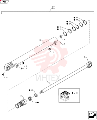 HYDRAULIC CYLINDER,Double Acting, 34.9mm Rod, 681mm Stroke