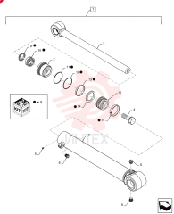 HYDRAULIC CYLINDER,34.9mm Rod, 410mm Stroke