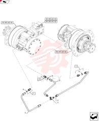 HYD CONNECTOR,9/16" - 18 ORB x 9/16" - 18 JIC