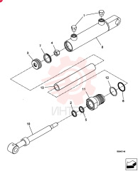 HYDRAULIC CYLINDER,Double Acting, 19.1mm Rod, 123.2mm Stroke
