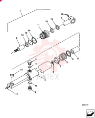 HYDRAULIC CYLINDER,38.1mm Rod, 611.12mm Stroke
