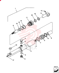 HYDRAULIC CYLINDER,38.1mm Rod, 611.12mm Stroke