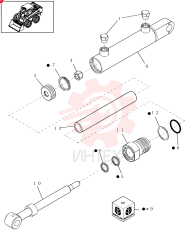 HYDRAULIC CYLINDER,Double Acting, 19.1mm Rod, 123.2mm Stroke