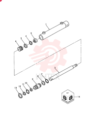 HYDRAULIC CYLINDER,Double Acting, 25.4mm Rod, 203.2mm Stroke