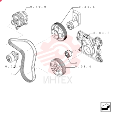BELT,1440.00 mm L, 8 Ribs 2853058 (2)
