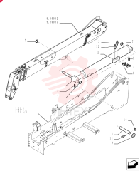 LIFT CYLINDER,Double Acting, 90mm Rod, 1180mm Stroke