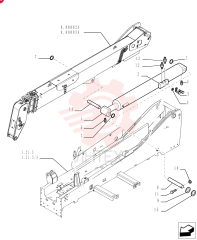 LIFT CYLINDER,Double Acting, 100mm Rod, 1220mm Stroke
