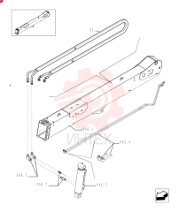 HYDRAULIC HOSE,12mm ID x 10510mm L 87380844 (2)