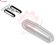 RUBBER, CRAWLER BELT (STD, 300W)