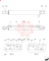 CYLINDER,Double Acting, 45mm Rod, 546mm Stroke