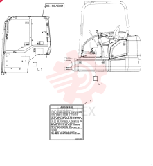 WARNING DECAL PE20T01028P1
