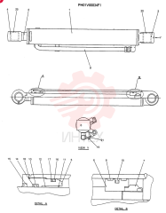 HYDRAULIC CYLINDER,Double Acting, 45mm Rod, 546mm Stroke PH01V00034F1 (2)