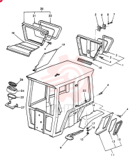 Схема (455) - 3 CYL TRACTOR LOADER BACKHOE (7/87-11/88) D7NN94505N76B12Z