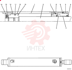 HYDRAULIC CYLINDER,Double Acting, 30mm Rod, 330mm Stroke