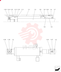 Cylinder Instal (Dozer) PU51B00026F1 (2)