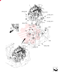 Engine Install, Serial Range: PU09-08001-PU09-09893