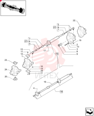 STEERING KNUCKLE,4 Holes (King Pin Fixing), 8 Holes (Hub Side), 60mm ID (Seal Ring Seat) 85824349 (1)
