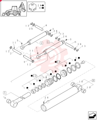 HYDRAULIC CYLINDER,Double Acting, 50mm Rod, 90mm Bore, 726.7mm Stroke