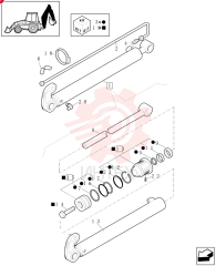 HYDRAULIC CYLINDER,Double Acting, 44.5mm Rod, 76.2mm Bore, 1200mm Stroke