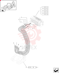 FITTING,1-3/16" - 12 ORFS x 1-1/16" - 12 ORB 83962538 (3)