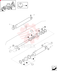 HYDRAULIC CYLINDER,Double Acting, 40mm Rod, 80mm Bore, 684.5mm Stroke
