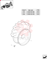 WHEEL,9X18, 8 Bolts, Bright Yellow 87305236 (1)