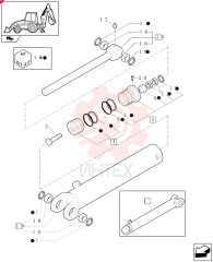 HYDRAULIC CYLINDER,Double Acting, 63mm Rod, 771.7mm Stroke