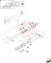 HYDRAULIC CYLINDER,Double Acting, 50mm Rod, 805mm Stroke