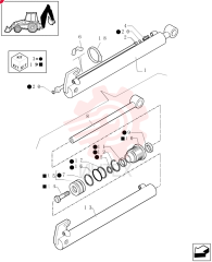 HYDRAULIC CYLINDER,Double Acting, 50mm Rod, 1200.5mm Stroke