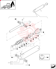 HYDRAULIC CYLINDER,Double Acting, 63mm Rod, 862mm Stroke