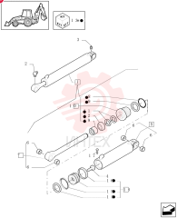 HYDRAULIC CYLINDER,Double Acting, 44.5mm Rod, 82.6mm Bore, 777mm Stroke
