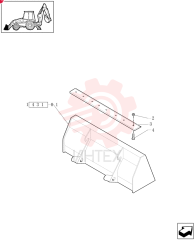 BUCKET,2215mm W, 0.99m