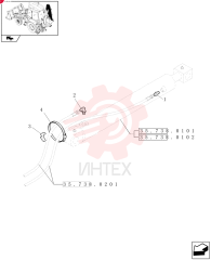 HYD CONNECTOR,1" - 14 ORFS x 1-1/16 - 12 ORB 83962539 (4)
