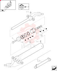 CYLINDER,Double Acting, 63.5mm Rod, 701mm Stroke