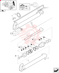 HYDRAULIC CYLINDER,Double Acting, 44.5mm Rod, 76.2mm Bore, 1200mm Stroke