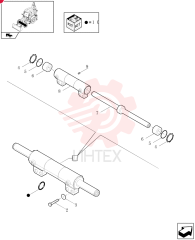 STEERING CYLINDER,Double Acting, 40mm Rod, 70mm Bore, 249mm Stroke 84264406 (1)