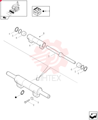 STEERING CYLINDER,Double Acting, 40mm Rod, 70mm Bore, 249mm Stroke 84264406 (2)