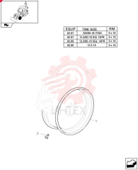 WHEEL,9X18, 8 Bolts, Bright Yellow 87305236 (1)