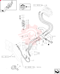 FITTING,13/16"-16 ORFS x 3/4"-16 ORB 83963374 (3)