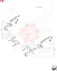 TAIL LAMP,12V, 21W, Amber/Red 87303309 (1)
