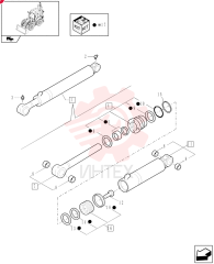 HYDRAULIC CYLINDER,Double Acting, 50mm Rod, 805mm Stroke
