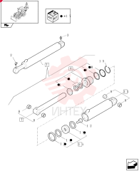 HYDRAULIC CYLINDER,Double Acting, 50mm Rod, 805mm Stroke