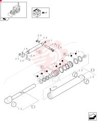 HYDRAULIC CYLINDER,Double Acting, 50mm Rod, 700mm Stroke