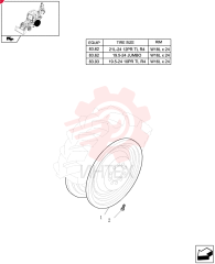 RIM,W18Lx24, 10 Bolts, NH Bright Yellow